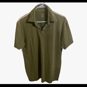 Banana Republic Short Sleeve  Olive Green collar polo stretch top
